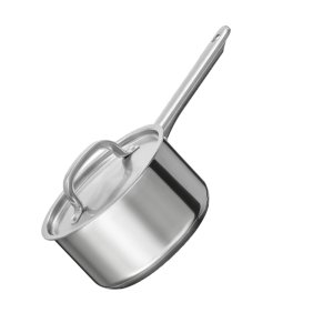 Saucepan with lid, stainless steel