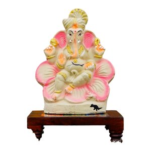 Eco Friendly Ganesha in Singhasana