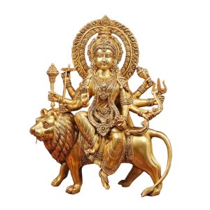 Hindu Goddess Maa Durga Idol, Maa sherwali, Ambe Maa, Chandi, Adi Shakti Statue Of Brass