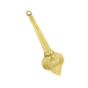 Brass Gold Plated Handmade Miniature Mace Hanuman Gada Gnota Puja Item Hindu